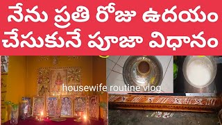 ప్రతి రోజు ఉదయం చేసుకునే పూజా విధానం #indianhousewifecleaningroutine