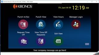 Request time off on a Kronos InTouch Clock