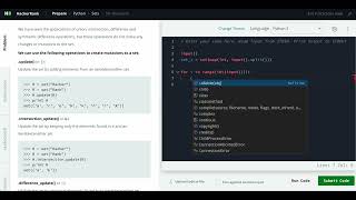 Hackerrank Python Solution #10 Sets - Python: Set Mutations