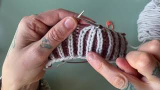 Brioche Knitting Tutorial: BRK 4 ST DEC