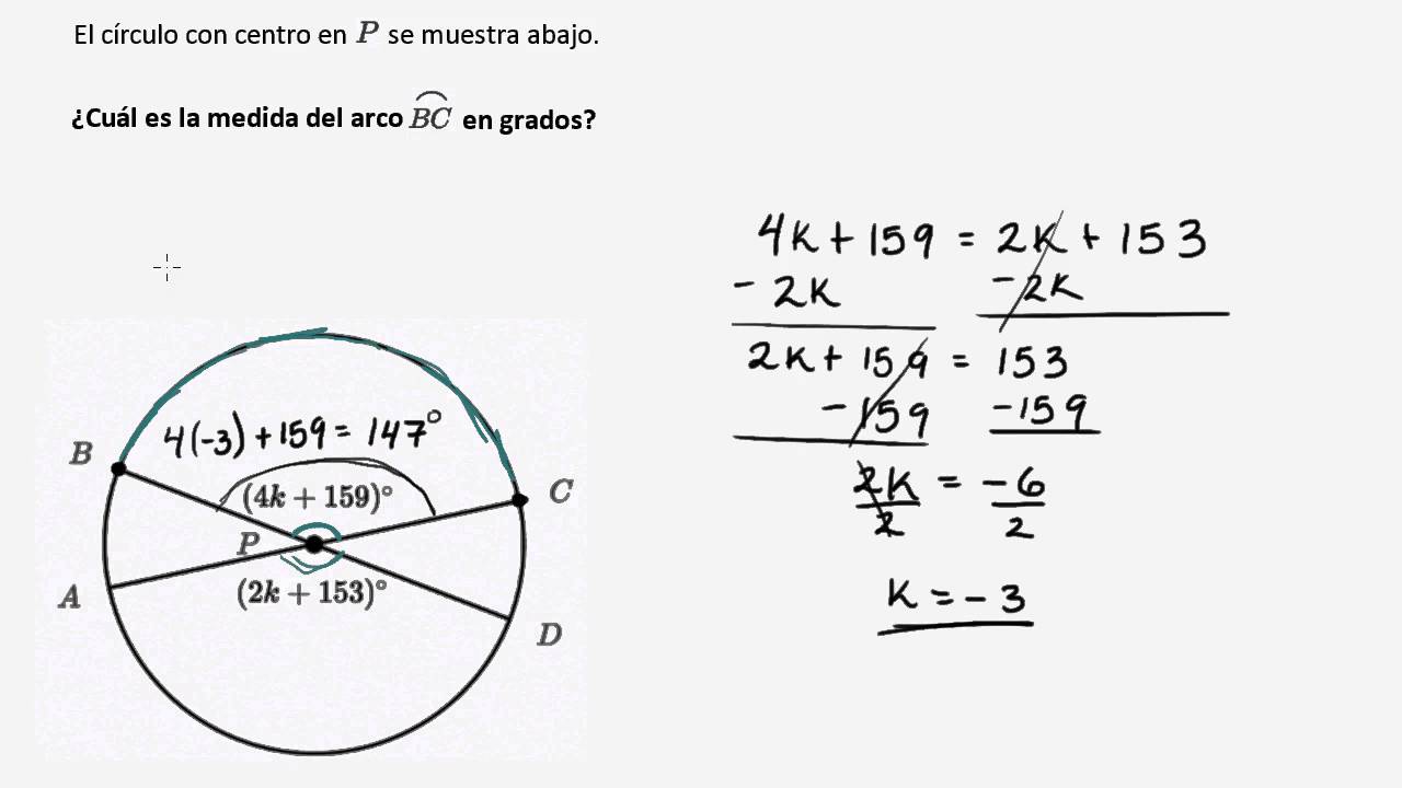 Ejemplo De Medida De Arco Con Ecuaciones | Geometría | Matemáticas ...