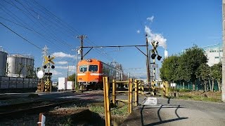 岳南電車【No.37】通過・走行映像・荒川踏切（静岡県富士市のローカル線）岳南鉄道線