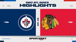 NHL Highlights | Jets vs. Blackhawks - December 27, 2023