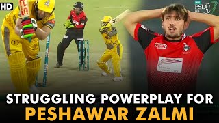 Struggling Powerplay For Zalmi | Lahore Qalandars vs Peshawar Zalmi | Match 9 | HBL PSL 7 | ML2G