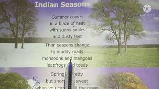 💥6th std English 3rd term Memory poem- Indian seasons 💥