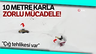 Muş’ta 10 Metrelik Karla Mücadele