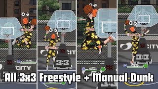 All 3x3 Freestyle Animation [PF's Manual Dunk Edition] | Freestyle 2 Street Basketball