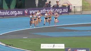 2024 Vic Champs. Female Open 800m Final