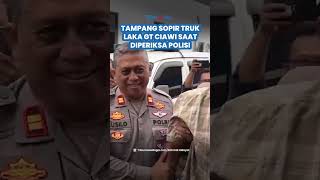 MASIH PAKAI PERBAN! Begini Tampang Sopir Truk Laka Gerbang Tol Ciawi Bogor Saat Diperiksa Polisi