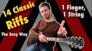 Easy Guitar Riffs That Sound Hard - 1 string riffs (for beginners)