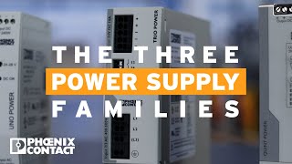 The Three Families of Phoenix Contact Power Supplies: EXPLAINED