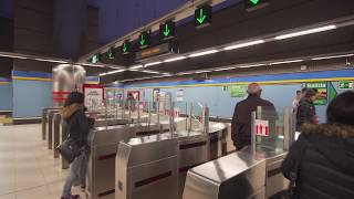 Spain, Madrid, Metro night ride from San Fermin - Orcasur to Ciudad de los Angeles