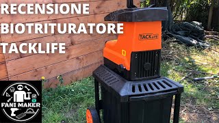 Ho provato il biotrituratore cippatrice Tacklife PWS01A - recensione e istruzioni per l'uso