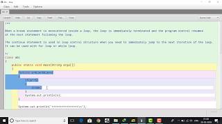 Java Programming : Basic Programming ( Break and Continue ) Part 13 in Hindi