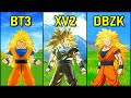 Goku - All Forms & Attacks | DBZ Kakarot vs DBXV2 vs Tenkaichi 3 [SSJ-SSJ2-SSJ3-KX20]