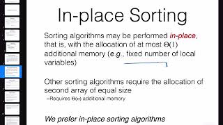 COMP251 - Data Structures and Algorithms - Sorting Algorithms - Intro