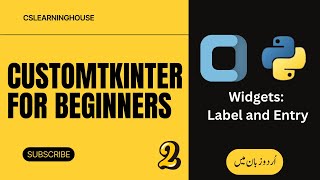 CustomTkinter Tutorial for Beginners | How to Create Label and Entry Widgets in Python GUI Vdo-02
