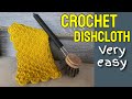 How to crochet a dishcloth for beginners #2 [EASY Washcloth]