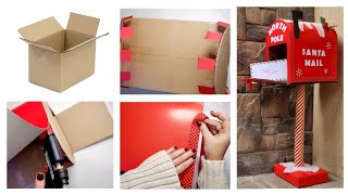 My Cardboard Mailbox for Letter to Santa 🤍 DIY