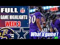 Baltimore Ravens vs Dallas Cowboys FULL GAME Highlights [WEEK 3] | NFL Highlights 2024