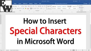 How to Insert Special Characters in Microsoft Word