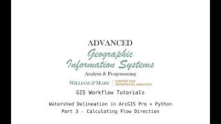 AdvGIS | GIS Workflow Tutorial | Part 3