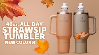 New 40oz. All-Day StrawSip Tumbler Colors: Apricot and Ranger