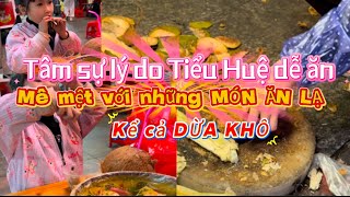 Vòng quanh CHỢ ĐÊM ĐÔNG HƯNG_bất ngờ nhiều MÓN ĂN LẠ_nước dừa khô_Tiểu Huệ MÊ LY VỚI NHIỀU MÓN ĂN LẠ