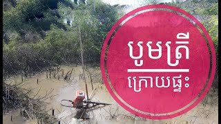 បូមត្រីស្រះធម្មជាតិក្បែរផ្ទះ, Catching a lot of Fish by Hand after water was drained