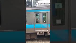 相対速度 スローモーション 東海道線に抜かれる京浜東北線 Slow motion Keihin-Tohoku Line being overtaken by Tokaido Line