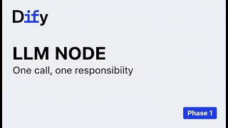 Dify Workflow – Phase 1 | LLM Node: Single-Responsibility Model Calls