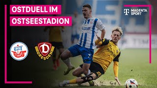 F.C. Hansa Rostock - SG Dynamo Dresden, Highlights mit Live-Kommentar | 3. Liga | MAGENTA SPORT