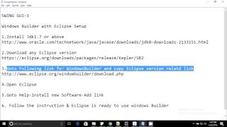 Swing Gui Development using Java & WindowBuilder