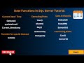 SQL tutorial in Hindi| Master SQL Server Date Functions in 10 Minutes – Practical Examples #sql