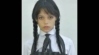 Jenna Ortega behind the scenes of Wednesday Addams Iconic Photos