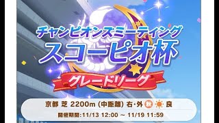 【ウマ娘】2022年11月 スコーピオ杯グレードリーグ ラウンド2グループA 3日目