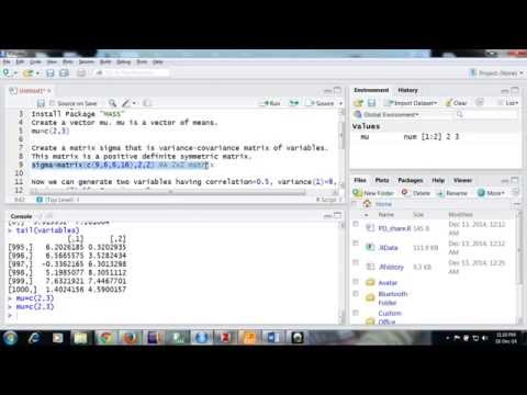 Simulation of Multivariate Normal Distribution in R Simulation of Multivariate Normal Distribution in R