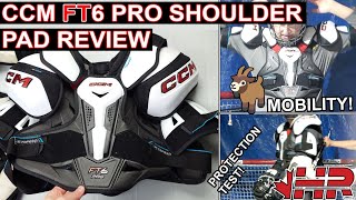 The best for mobility \u0026 light weight! CCM Jetspeed FT6 Pro hockey shoulder pads review