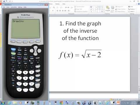 Technology in College Algebra - Inverses of Functions - Graph - TI-84 Plus Technology in College Algebra - Inverses of Functions - Graph - TI-84 Plus