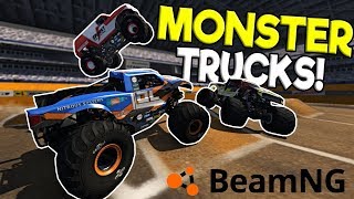 INSANE MONSTER JAM RALLY DERBY! - BeamNG Drive Gameplay - Monster Truck Crashes & Races