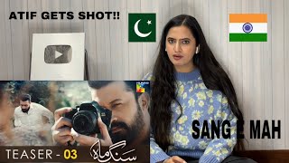 INDIAN Reaction On Sang E Mah | Teaser 3 | Atif Aslam Pakistani Drama | Noman Ijaz |