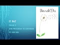 PAT Phase 2: Link the database to use SQL