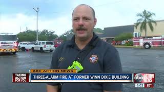 Three-alarm fire destroy vacant Winn-Dixie in Largo