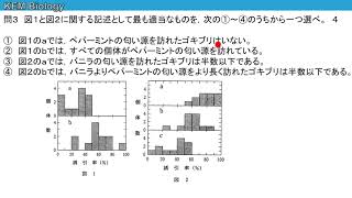 共通テスト対策・思考力問題04(センター試験2004ゴキブリの学習と記憶）