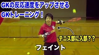 中山がテニス部に入部？！眼球運動でGKの反応速度をアップさせるトレーニング法を公開！！