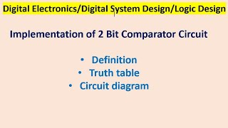 2 Two bit Comparator