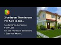 2-bedroom Townhouse For Sale in San Fernando Pampanga