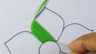 Hand Embroidery Creative Work Exclusive Flower Design Needle Sewing Tutorial