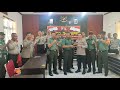 MEMPERINGATI HUT BHAYANGKARA KE-77 KUNJUNGAN KOMANDAN KORAMIL 03/KUNDUR DI SPN POLDA KEPRI