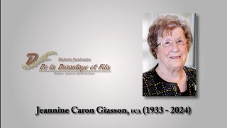 Jeannine Caron Giasson, FCA (1933 - 2024)